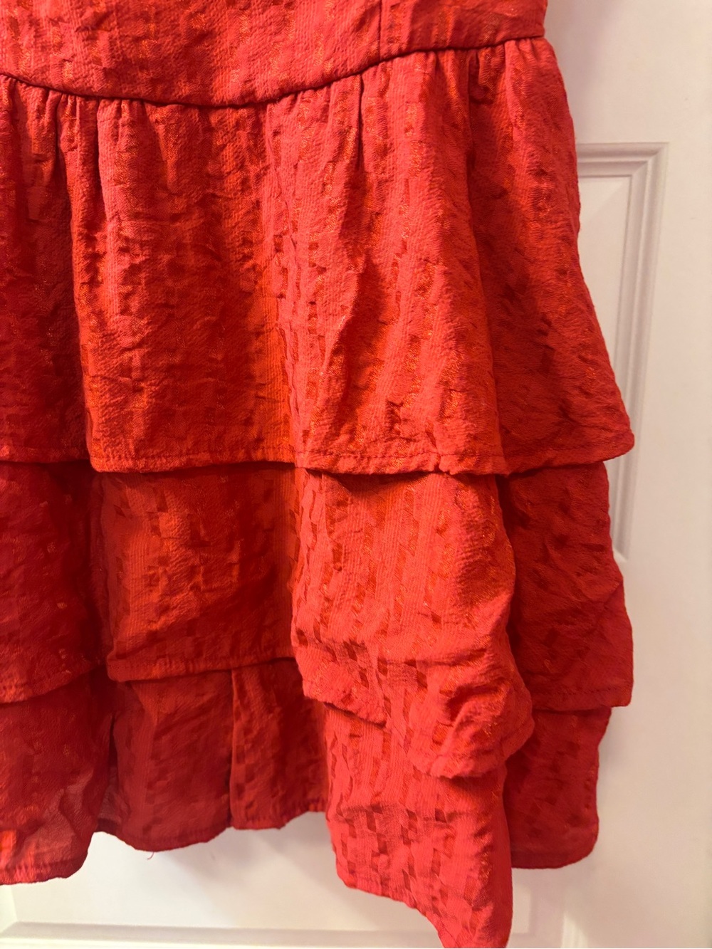 Red Boutique Ruffle Mini Dress - Picture 4 of 5